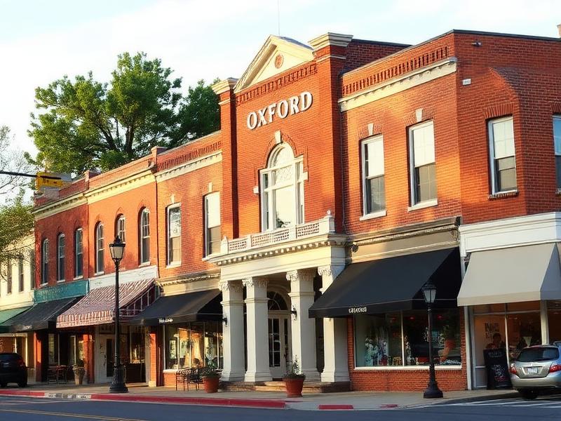 Historic downtown Oxford NC, Granville County seat